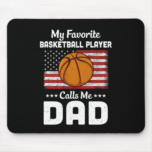 Basketball-Vater Meine Lieblings-Basketball-Spiele Mousepad (Vorne)