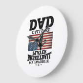 Basketball-Vater-Patriotisches-Vintage-Gravur-T-Sh Große Wanduhr (Winkel)
