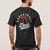 Basketball Vater Retro Text Design 2 T - Shirt (Rückseite)