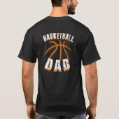 Basketball Vater Retro Text Design 4 T - Shirt (Rückseite)