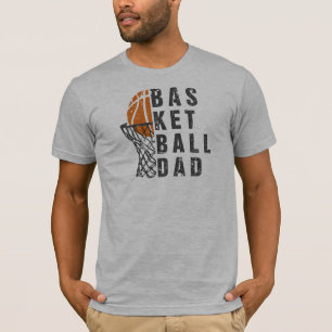 Basketball Vater Retro Text Design T-Shirt