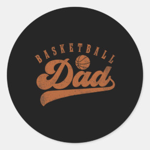Basketball-Vater Runder Aufkleber