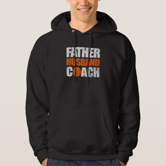 Basketball Vater Vater Ehemann Coach Hoodie (Vorderseite)