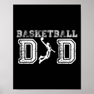 Basketball Vater Vathers Day Geschenk für Papa Fet Poster
