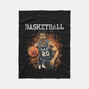 Basketball Vater Vintag Fleecedecke