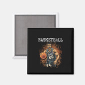 Basketball Vater Vintag Magnet (Vorderseite/Rückseite)