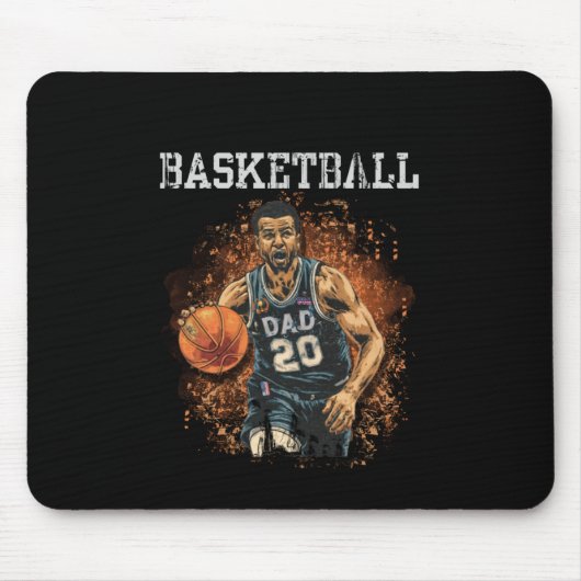 Basketball Vater Vintag Mousepad (Vorne)