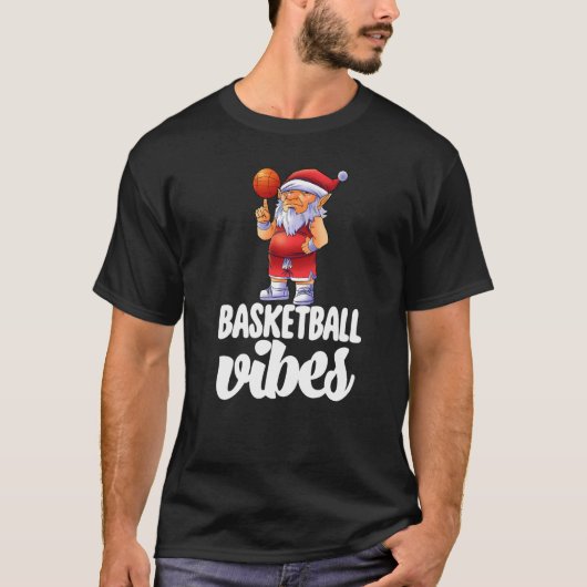 Basketball Vibes Gnome Basketball Game Celebratio T-Shirt (Vorderseite)