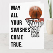 Basketball Viel Glück Karte (Vorderseite)