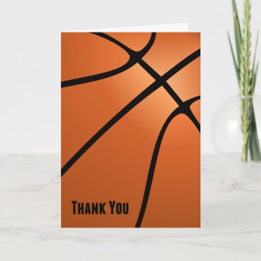 Basketball Vielen Dank für Ihre Freundlichkeit Dankeskarte (Vorderseite)