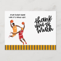 Basketball Vielen Dank Karte für den Spieler