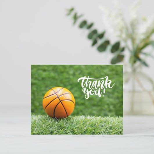 Basketball Vielen Dank Postkarte (Stehend Vorderseite)