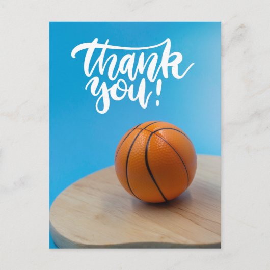 Basketball Vielen Dank Postkarte (Vorderseite)