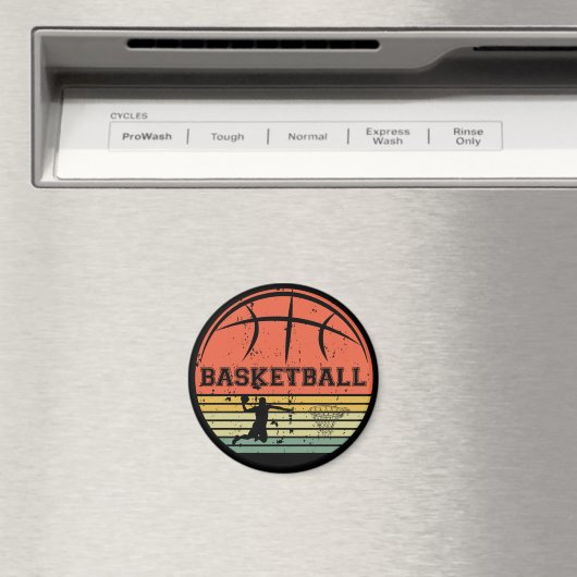 Basketball Vintag Magnet (In Situ (Geschirrspüler))
