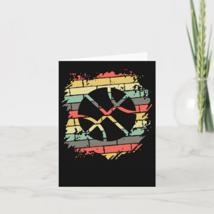 Basketball Vintage Retro Backsteinmauer Karte