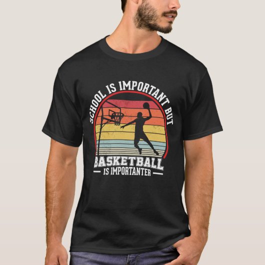 Basketball Vintage Slogan Funny T-Shirt (Vorderseite)