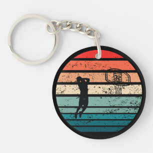 Basketball-Vintage-Spieler-Slam-Dunk Schlüsselanhänger