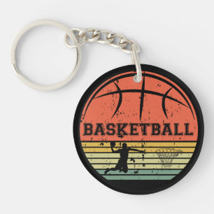 Basketball-Vintage-Spieler-Slam-Dunk Schlüsselanhänger