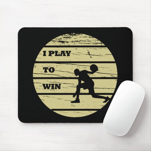 Basketball-Vintager Retrospieler Mousepad (Mit Mouse)