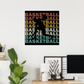 Basketball-Vintager Spieler Poster (Heimbüro)