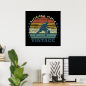 Basketball-Vintager Spieler Poster (Heimbüro)