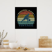 Basketball-Vintager Spieler Poster (Küche)