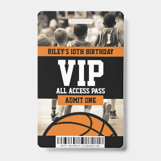 Basketball VIP Geburtstagsparty Guest Pass Ausweis