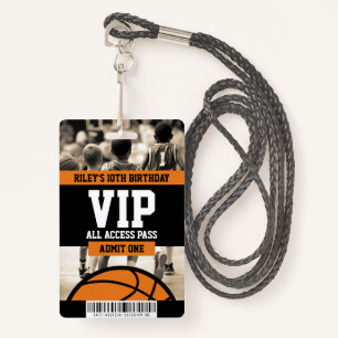 Basketball VIP Geburtstagsparty Guest Pass Ausweis