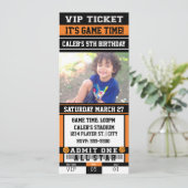 BASKETBALL VIP TICKET FOTO Party Einladung (Stehend Vorderseite)