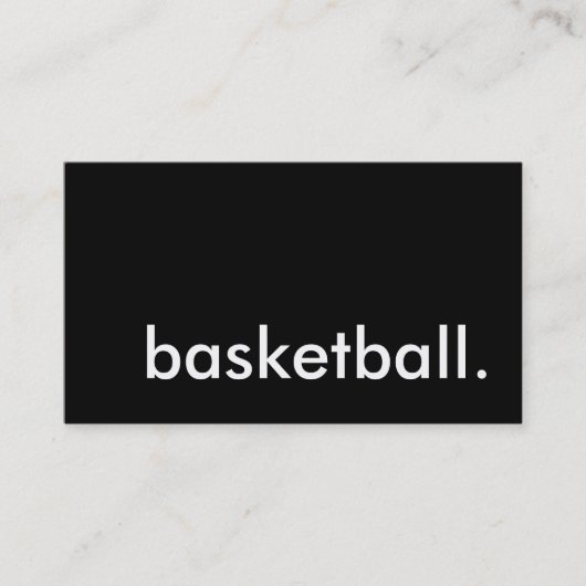 Basketball. Visitenkarte (Vorderseite)