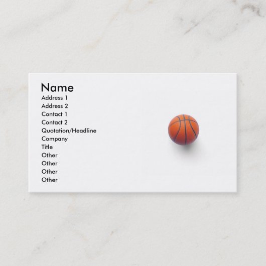 Basketball Visitenkarte (Vorderseite)