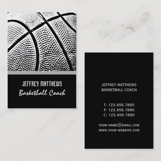 Basketball Visitenkarte (Vorne/Hinten)