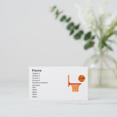 Basketball-Visitenkarte Visitenkarte (Stehend Vorderseite)