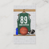 Basketball-Visitenkarten (Grün) Visitenkarte (Rückseite)