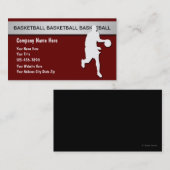 Basketball-Visitenkarten Visitenkarte (Vorne/Hinten)
