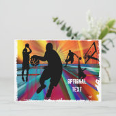 Basketball vor dem Spiel Warmup - Anpassen Einladung (Stehend Vorderseite)