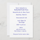 Basketball vor dem Spiel Warmup - Anpassen Einladung (Rückseite)