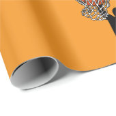 Basketball Wahnsinn Kinder Party Geschenkpapier (Rolleneckpunkt)