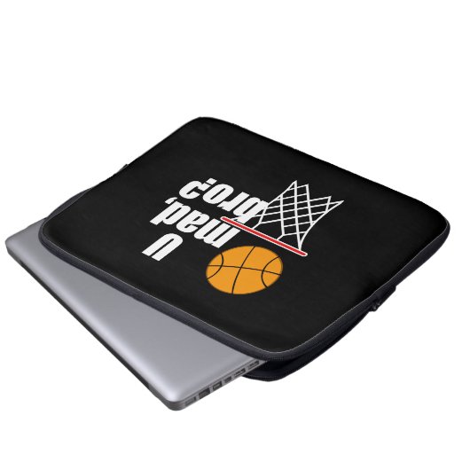 Basketball-Wahnsinn Laptopschutzhülle (Vorne Knopf)