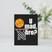 Basketball-Wahnsinn Postkarte (Stehend Vorderseite)