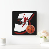 Basketball-Wall-Uhr Quadratische Wanduhr (Zuhause)