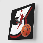 Basketball-Wall-Uhr Quadratische Wanduhr (Winkel)