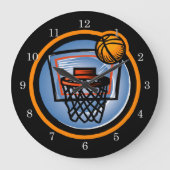 Basketball-Wanduhr Große Wanduhr (Vorderseite)
