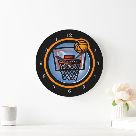 Basketball-Wanduhr Große Wanduhr (Zuhause)
