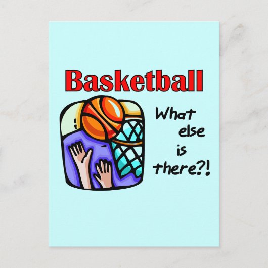 Basketball Was sonst T - Shirt und Geschenke Postkarte (Vorderseite)