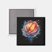 Basketball Wasserfarbenspiel Basketball Hoop Cola Magnet (Vorderseite/Rückseite)