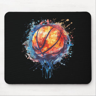 Basketball Wasserfarbenspiel Basketball Hoop Cola Mousepad