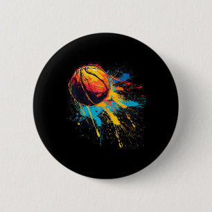 Basketball Watercolor Artwork Basketball Spieler D Button
