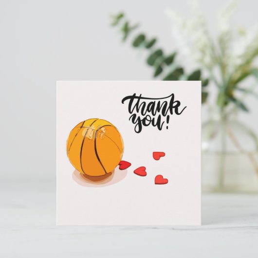 Basketball Wedding Vielen Dank (Stehend Vorderseite)