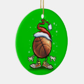 Basketball-Weihnachten Keramikornament (Rechts)